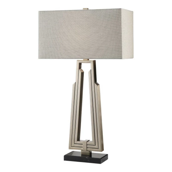 Hot Sale ๐งจ Uttermost Alvar Antiqued Nickel Plated 1-light Table Lamp ๐