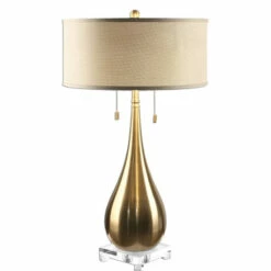 Hot Sale 🤩 Uttermost Lagrima Brushed Brass 2-light Lamp ✨