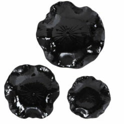 Discount ๐ Uttermost Abella Black Ceramic Wall Decors (Set Of 3) ๐