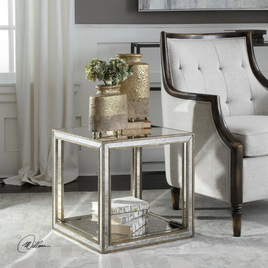 Discount ๐ Uttermost Julie Mirrored Accent Table ๐