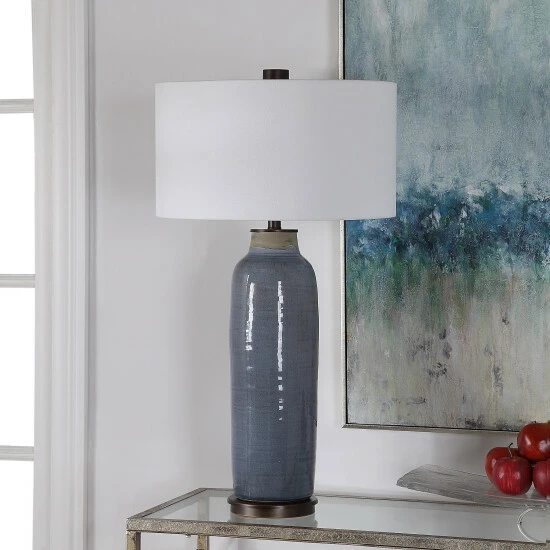 Cheapest โ๏ธ Uttermost Vicente Distressed Slate Blue Table Lamp ๐ฅ - Image 6