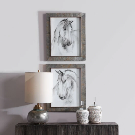 Best deal 🎉 Uttermost Equestrian Watercolor Framed Prints (Set Of 2) 🛒 - Image 6