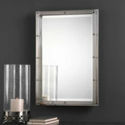 Outlet 💯 Uttermost Manning Brushed Nickel Mirror - 22.5x32x1.5 👍