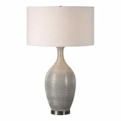 Budget 🌟 Uttermost Dinah Grey Textured Table Lamp 🔥