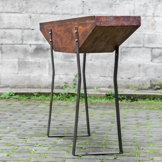 Best deal ⭐ Uttermost Emryn Aged Bronze And Weathered Dark Honey Sofa Table 🔥 - Image 4