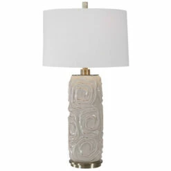 New 🔥 Uttermost Zade Warm Grey Table Lamp 🔥