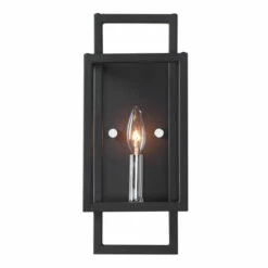Best deal ๐ Uttermost Quadrangle 1-light Black Sconce ๐