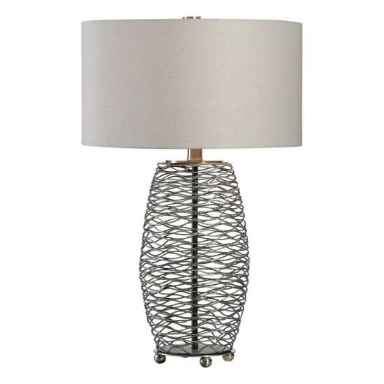 Hot Sale ๐ Uttermost Sinuous Brushed Nickel Plated 1-light Table Lamp ๐