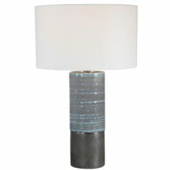 Cheap 🛒 Uttermost Prova Grey Textured Table Lamp ⌛