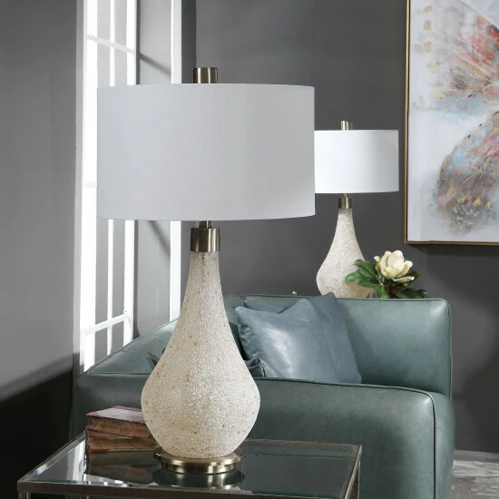 Cheap 🎉 Uttermost Chaya Textured Cream Table Lamp 😀 - Image 7