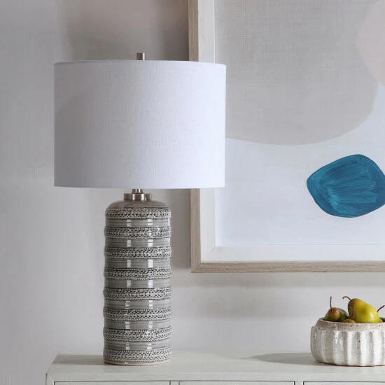 Flash Sale 💯 Uttermost Alenon Light Grey Table Lamp 👏 - Image 5