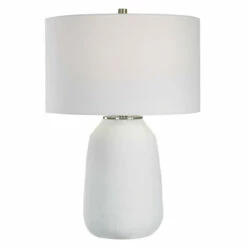 Deals 💯 Uttermost Heir Chalk White Table Lamp - 17"x25.5"x17" ⌛