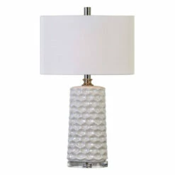 Promo 🌟 Uttermost Sesia White Honeycomb Table Lamp 🌟