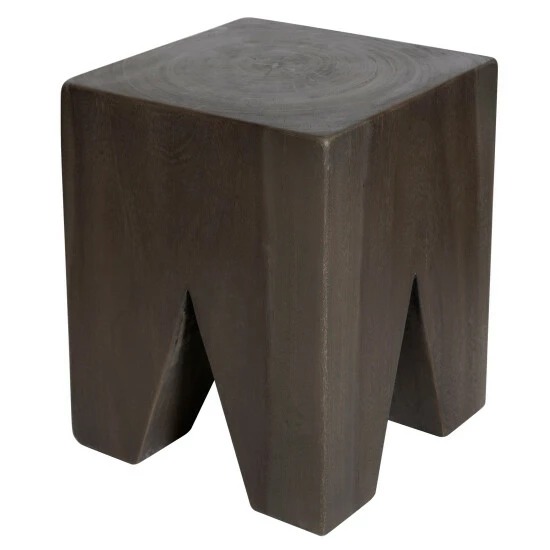 Deals โจ Uttermost Armin Satin Grey Solid Wood Accent Stool โ