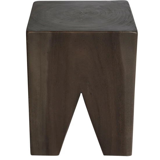 Deals โจ Uttermost Armin Satin Grey Solid Wood Accent Stool โ - Image 2