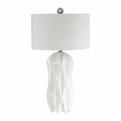 Hot Sale 💯 Uttermost Malena Glossy White Table Lamp 🎉