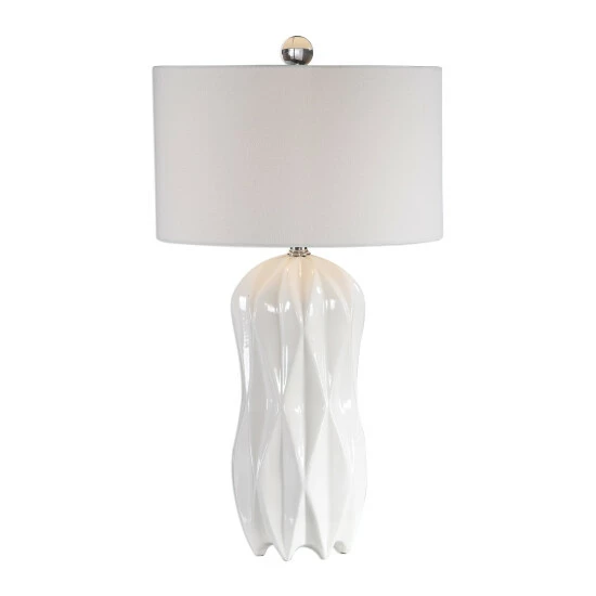 Hot Sale ๐ฏ Uttermost Malena Glossy White Table Lamp ๐ - Image 2