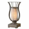 New 🧨 Uttermost Minozzo 1-light Bronze/ Wood Table Lamp 👏