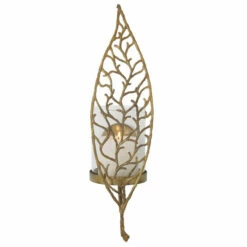 Best Pirce 😀 Uttermost Woodland Treasure Gold Candle Sconce - 6"W X 17"H X 4.25"D 🌟