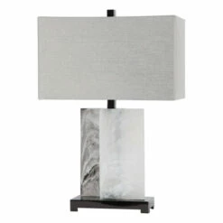 Best deal ⌛ Uttermost Vanda Polished Nickel Stone Table Lamp 🥰