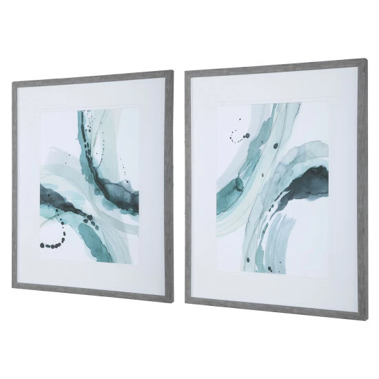 Coupon ❤️ Uttermost Depth Abstract Watercolor Prints (Set Of 2) ❤️ - Image 2