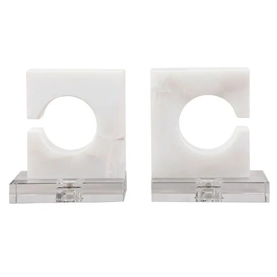 Deals ๐ Uttermost Clarin White And Grey Bookends (Set Of 2) ๐ - Image 2