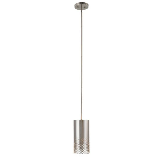Buy โค๏ธ Uttermost Manheim 1 Light Nickel Cylinder Pendant - 6" Dia X 12" ๐ - Image 3