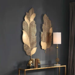 Brand new โญ Uttermost Autumn Lace Leaf Wall Arts (Set Of 2) โค๏ธ