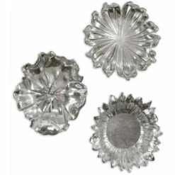 Best Sale ❤️ Uttermost Silver Flowers Wall Art (Set Of 3) 🌟