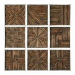 Outlet π Uttermost Bryndle Rustic Wooden Squares ( Set Of 9) π₯