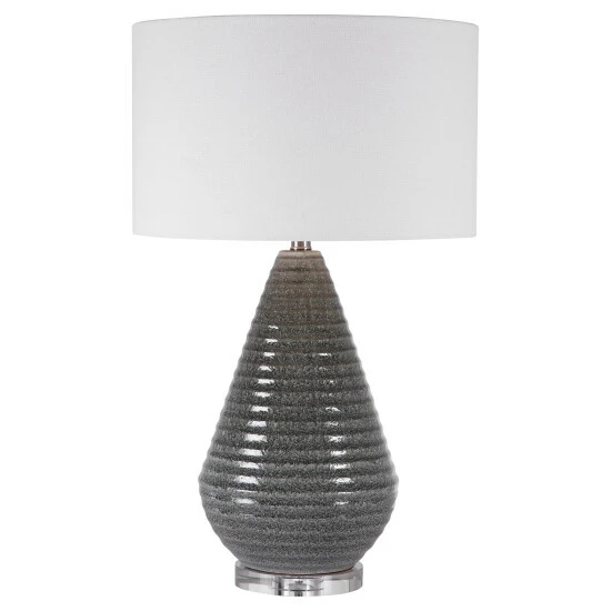 Discount 🔥 Uttermost Carden Smoke Grey Table Lamp ✔️