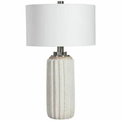 Promo 🔔 Uttermost Azariah White Crackle Table Lamp 🥰