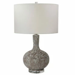 Outlet ๐ Uttermost Turbulence Distressed White Table Lamp - 25.75"H โจ