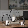 Outlet 🧨 Uttermost Pina Curved Metal Candleholders (Set Of 3) 😍