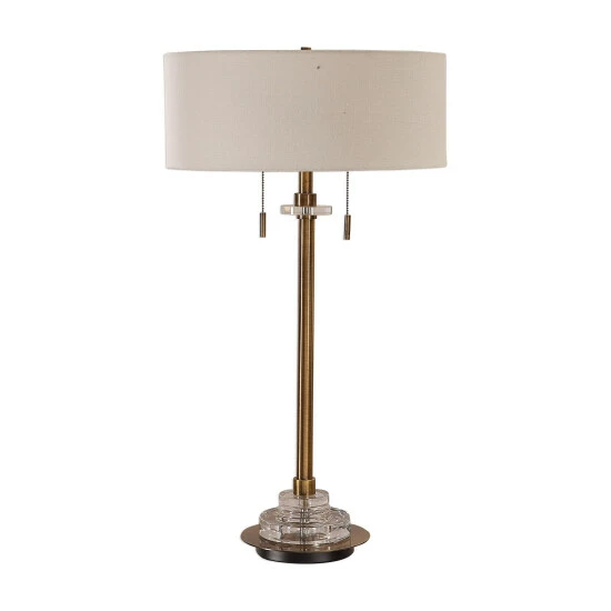 Budget ๐ Uttermost Harlyn Plated Antique Brass 2-light Table Lamp ๐