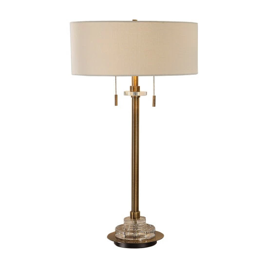 Budget ๐ Uttermost Harlyn Plated Antique Brass 2-light Table Lamp ๐ - Image 2