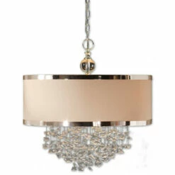 Wholesale 🥰 Uttermost Fascination 3-light Off-White Drum Pendant ⌛