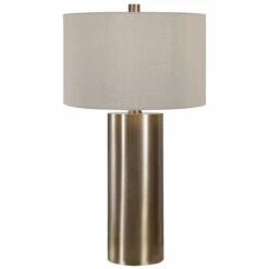 Promo ❤️ Uttermost Taria Brushed Brass Table Lamp 👍