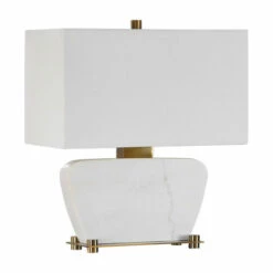 Best deal ๐ Uttermost Genessy White Marble Table Lamp ๐
