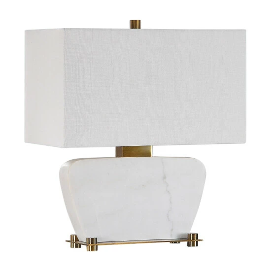 Best deal ๐ Uttermost Genessy White Marble Table Lamp ๐