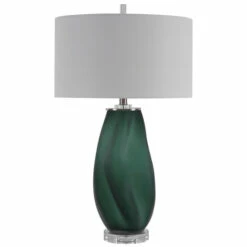 Buy 🌟 Uttermost Esmeralda Green Glass Table Lamp 🧨