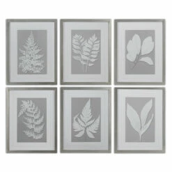 Best Sale ๐ Uttermost 'Moonlight Ferns' Framed Print Art (Set Of 6) - White โญ