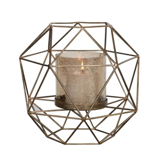 Discount ๐ Uttermost Myah Geometric Gold Candleholder ๐งจ
