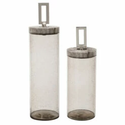 Discount ๐ฅฐ Uttermost Carmen Seeded Glass Containers (Set Of 2) ๐งจ