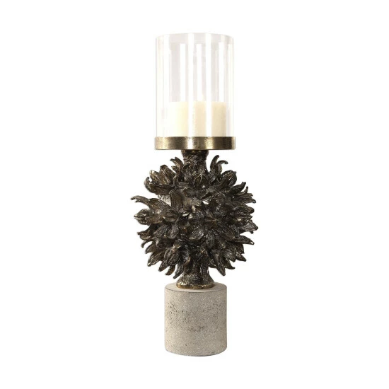 Hot Sale ๐งจ Uttermost Autograph Tree Antique Bronze Candleholder โค๏ธ
