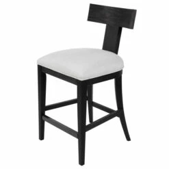 Promo 🛒 Uttermost Idris Charcoal Black Modern Wood Counter Stool - 38" H ⭐