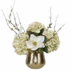 Wholesale 😉 Uttermost Seabrook Floral Bouquet In Gold Vase - 18 X 24 X 14 ⌛