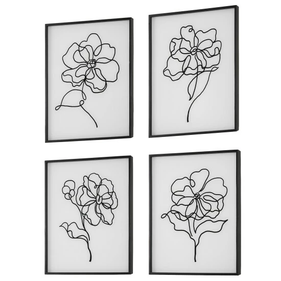 Flash Sale 🤩 Uttermost Bloom Black White Framed Prints (Set Of 4) 😉 - Image 2