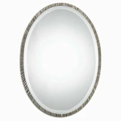 New 🔔 Uttermost Annadel Oval Wall Mirror - Nickel - 20x28x1 🔥