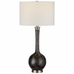 New 🔔 Uttermost Cosmos Charcoal Glass Buffet Lamp - 45.75"H 🤩